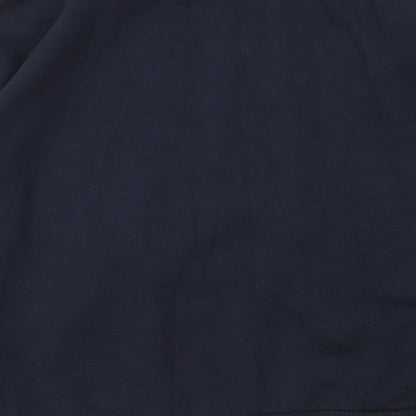 Chelsea Peers Womens Blue Round Neck  Cotton Pullover Jumper Size S