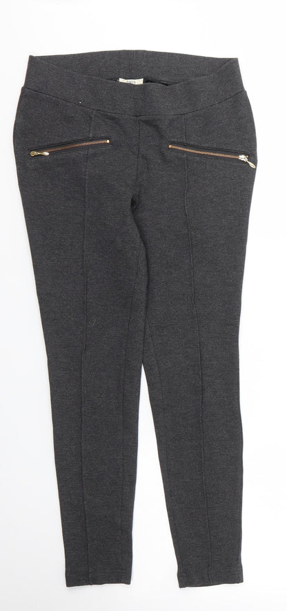 Womens UK Size 10 Papaya Regular Fit Carrot Grey Trousers