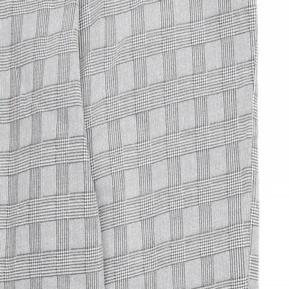 George Womens Grey Houndstooth Cotton Carrot Trousers Size 14 L26 in Regular
