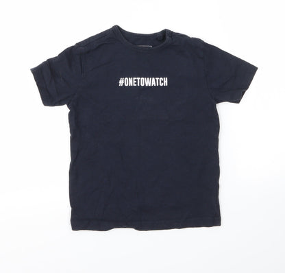 NEXT Girls Blue  Cotton Basic T-Shirt Size 4 Years Round Neck