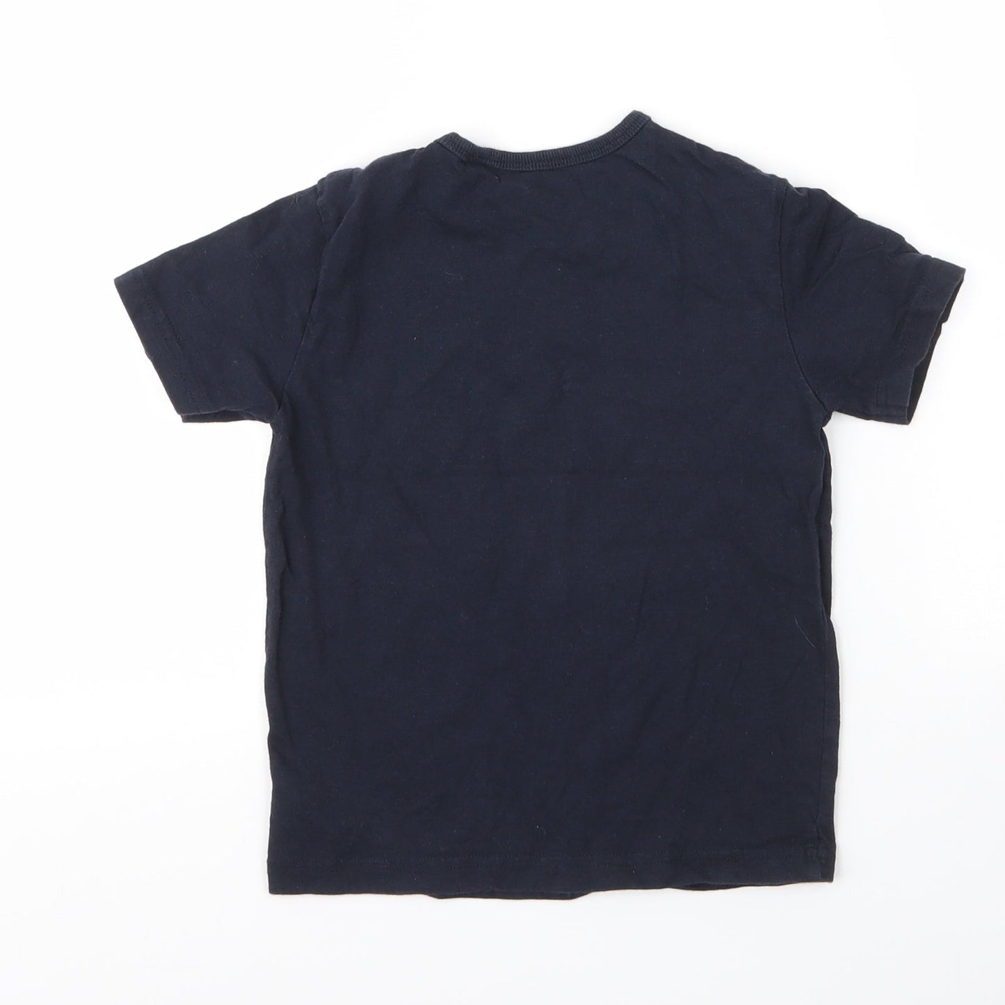 NEXT Girls Blue  Cotton Basic T-Shirt Size 4 Years Round Neck