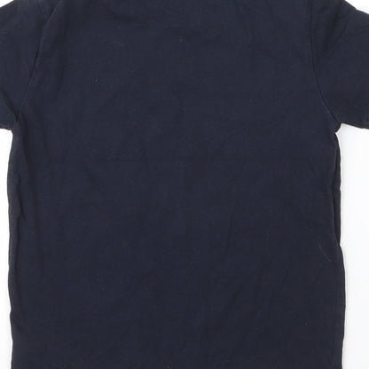 NEXT Girls Blue  Cotton Basic T-Shirt Size 4 Years Round Neck