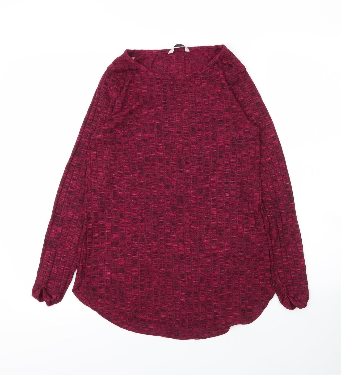 George Womens Purple  Viscose Basic Blouse Size 8 Round Neck