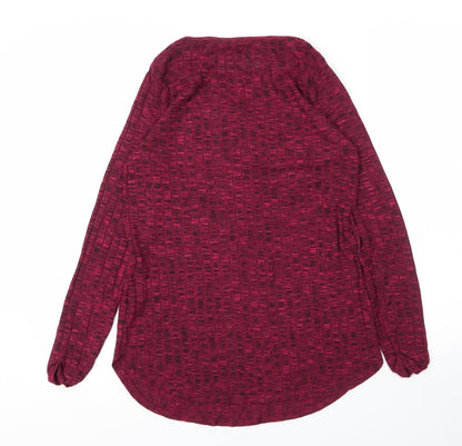 George Womens Purple  Viscose Basic Blouse Size 8 Round Neck