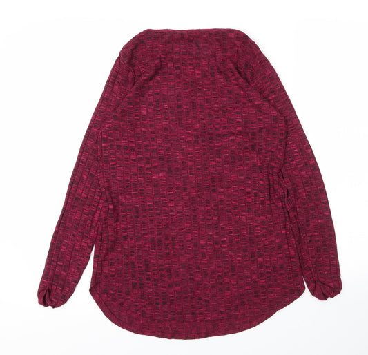 George Womens Purple  Viscose Basic Blouse Size 8 Round Neck