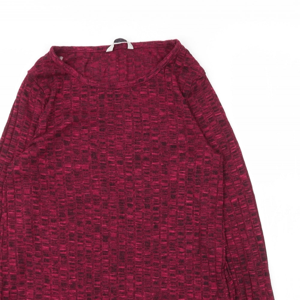 George Womens Purple  Viscose Basic Blouse Size 8 Round Neck