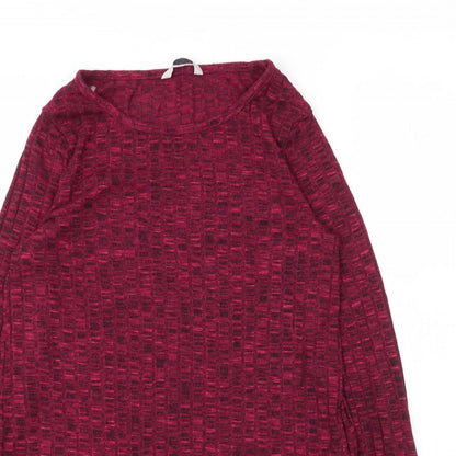 George Womens Purple  Viscose Basic Blouse Size 8 Round Neck