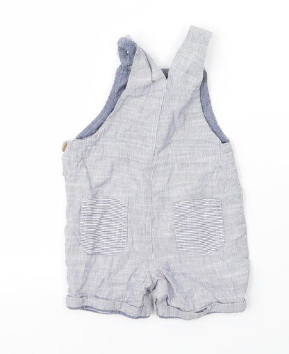 George Boys Blue  Cotton Dungaree One-Piece Size 3-6 Months  Button