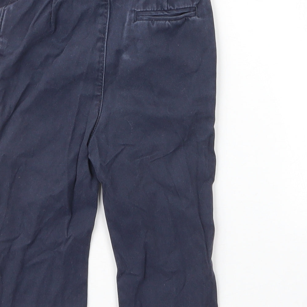 M&S Boys Blue  Cotton Capri Jeans Size 12 Months  Button