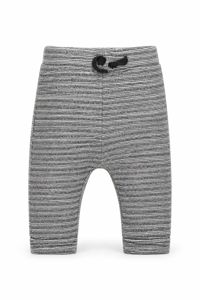 Front view of George boys’ grey cotton capri leggings, size 6-9, months drawstring