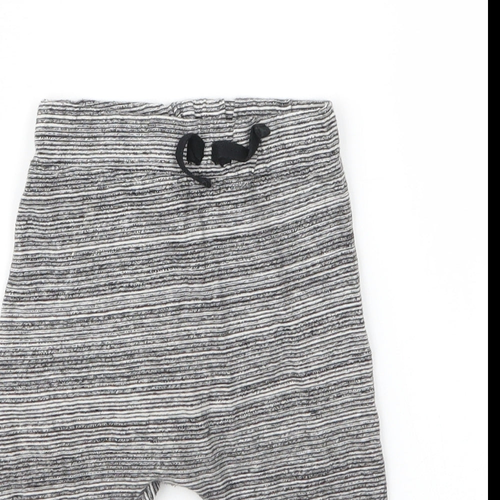George Boys Grey  Cotton Capri Leggings Size 6-9 Months  Drawstring