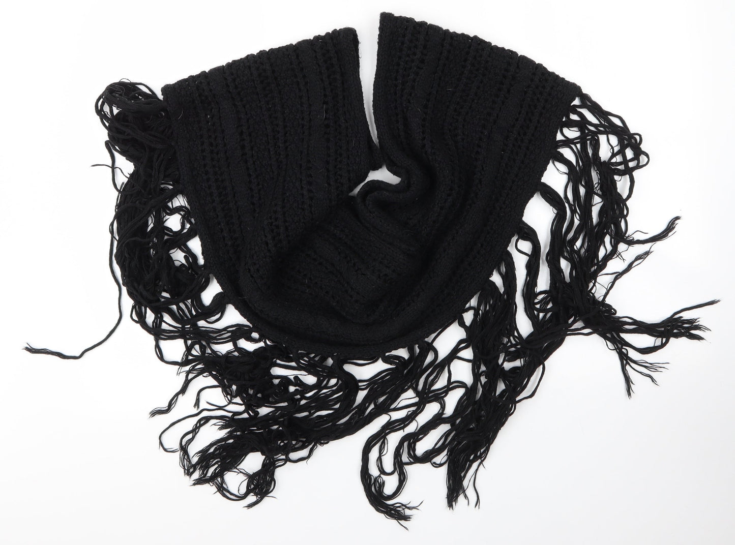 Preworn Unisex Black  Acrylic  Shawl/Wrap