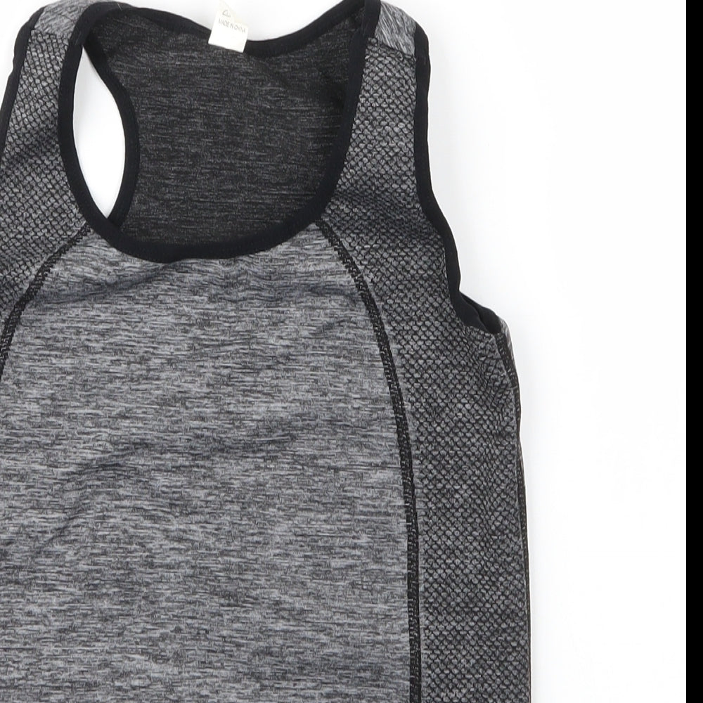 Preworn Womens Grey  Polyester Basic Tank Size S Round Neck