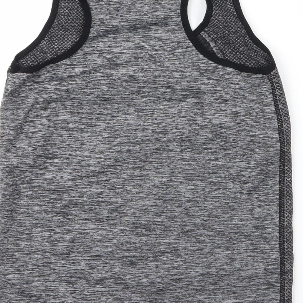 Preworn Womens Grey  Polyester Basic Tank Size S Round Neck