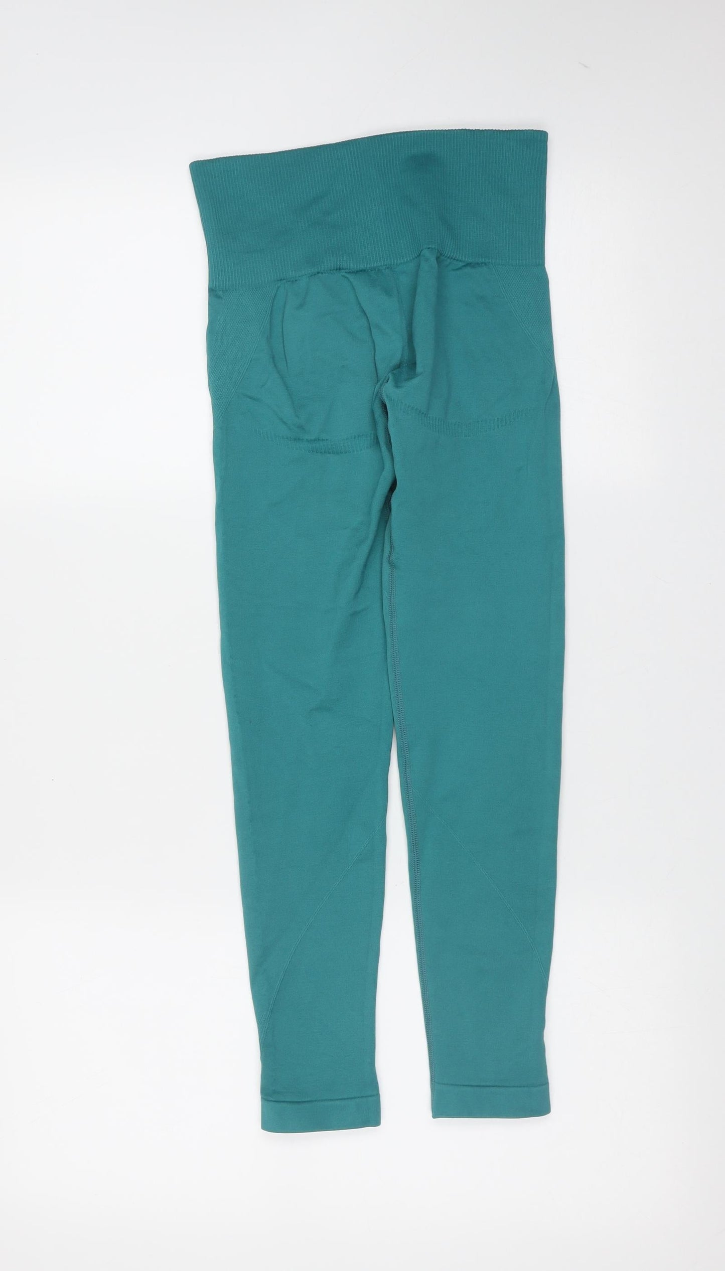Preworn Womens Green  Polyester Blend Cropped Leggings Size 24 in L23 in Extra-Slim