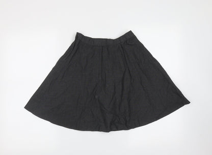 George Girls Grey  Polyester A-Line Skirt Size 9-10 Years  Regular  - pleated, school