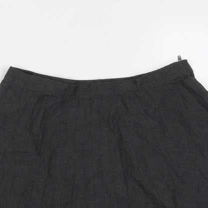 George Girls Grey  Polyester A-Line Skirt Size 9-10 Years  Regular  - pleated, school