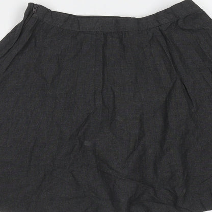 George Girls Grey  Polyester A-Line Skirt Size 9-10 Years  Regular  - pleated, school