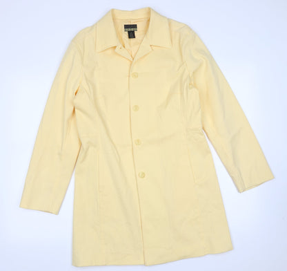 Additional front view of Sigrid Sport women’s yellow jacket, size UK 6, button