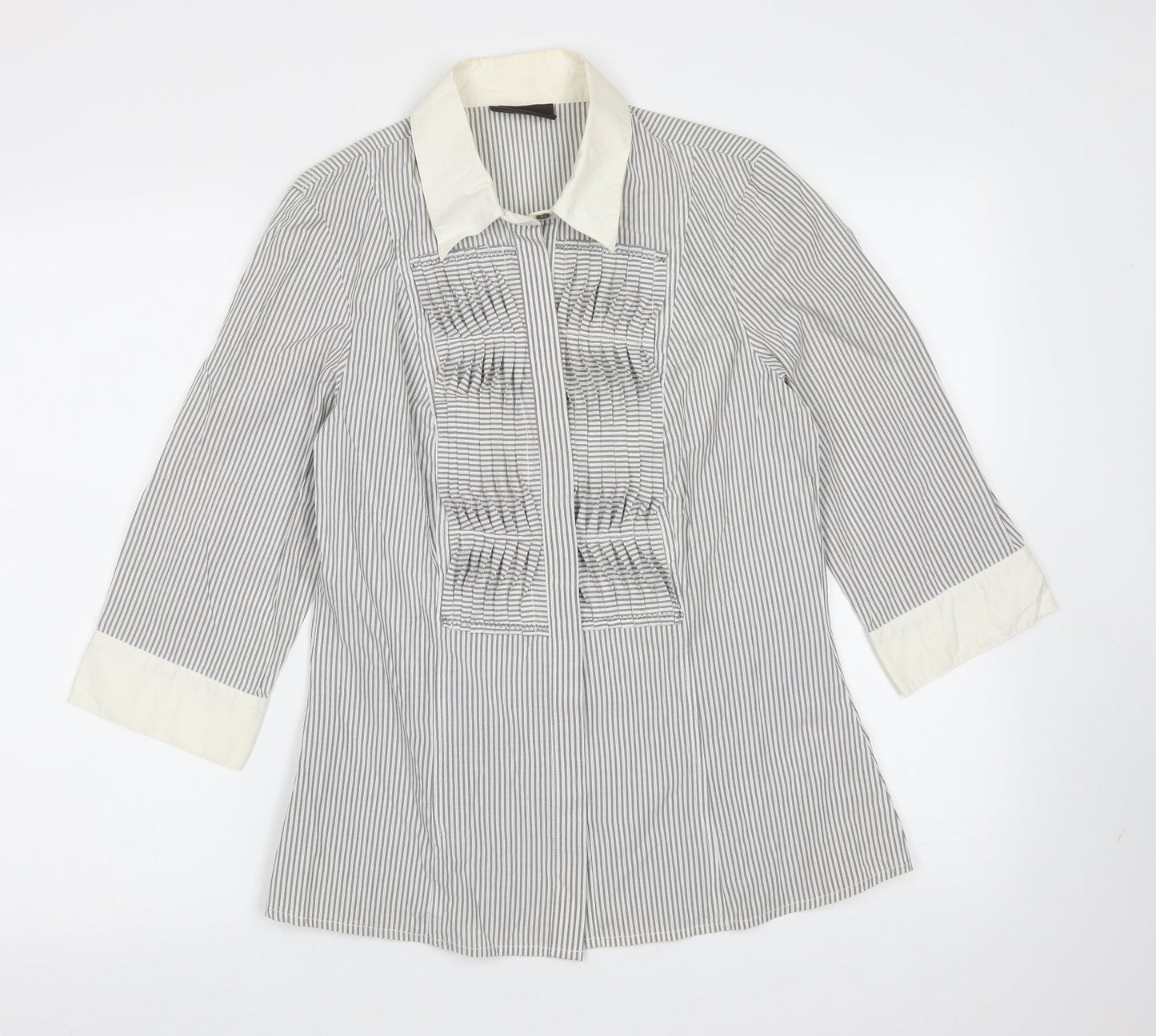 Womens UK Size 12 Principles Grey Basic Blouse