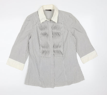 Womens UK Size 12 Principles Grey Basic Blouse