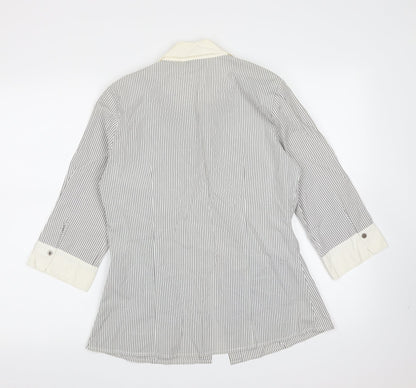 Womens UK Size 12 Principles Grey Basic Blouse