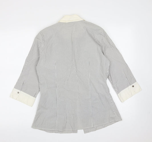 Womens UK Size 12 Principles Grey Basic Blouse