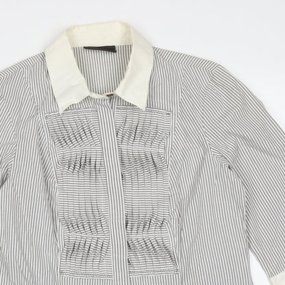 Womens UK Size 12 Principles Grey Basic Blouse
