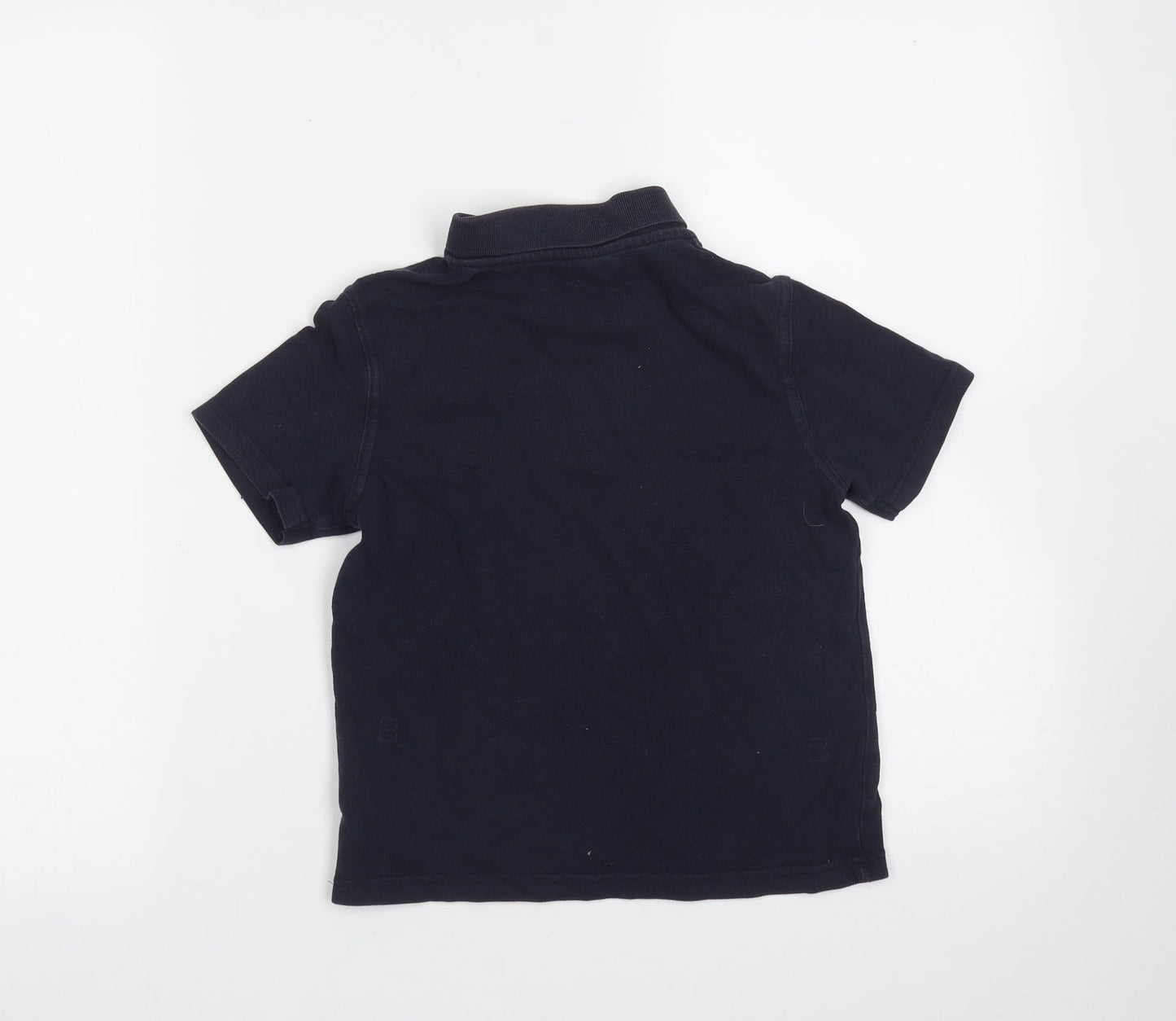 George Boys Blue  Cotton Basic Polo Size 6-7 Years Collared