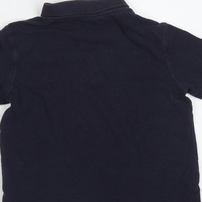 George Boys Blue  Cotton Basic Polo Size 6-7 Years Collared