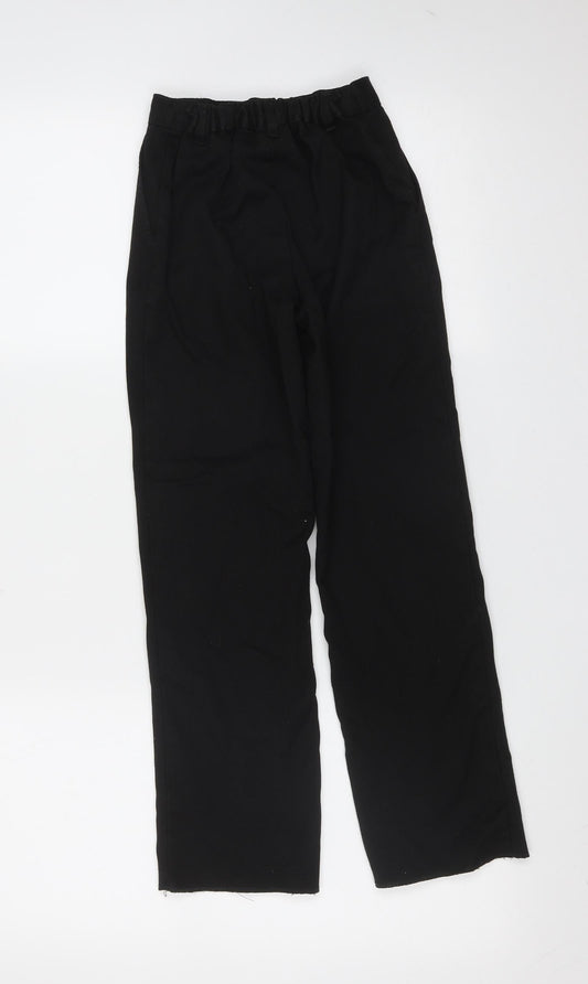 George Boys Black  Polyester  Trousers Size 8-9 Years  Regular Zip - school