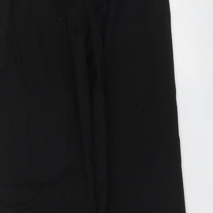 Brand and care label for George boys’ black polyester trousers, size 8-9, years regular zip - school