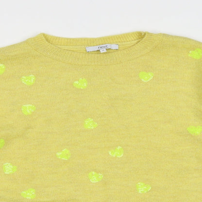 Womens UK Size M NEXT Yellow Pullover Jumper