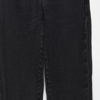 ASOS Womens Grey  Cotton Skinny Jeans Size 28 in L29 in Extra-Slim Zip