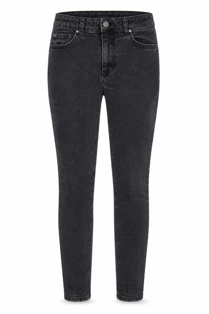 Front view of ASOS women’s grey cotton skinny jeans, size UK 29, in, 29-inch leg extra-slim