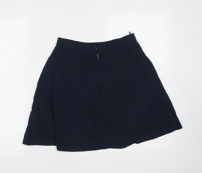 Georgie Womens Blue  Polyester Skater Skirt Size 14   Zip