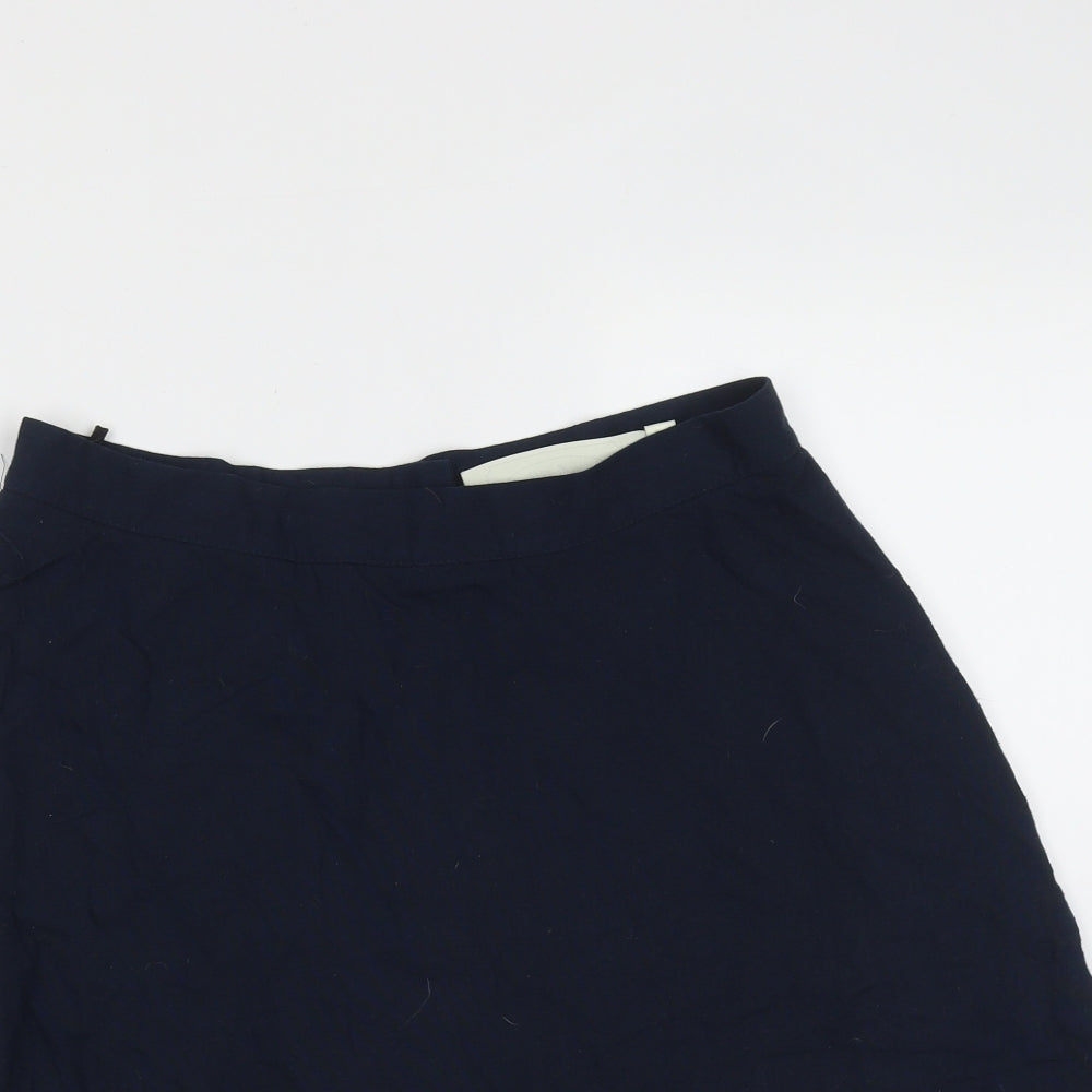 Georgie Womens Blue  Polyester Skater Skirt Size 14   Zip
