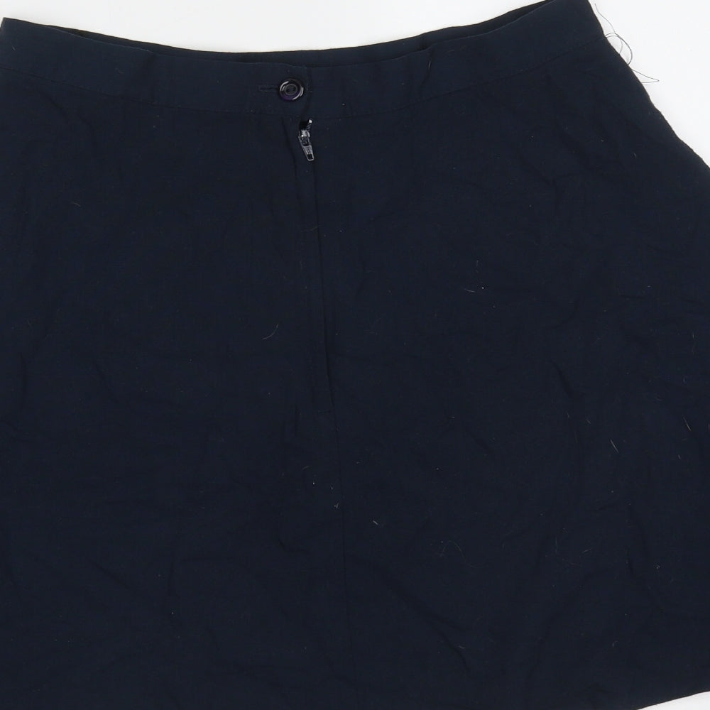 Georgie Womens Blue  Polyester Skater Skirt Size 14   Zip