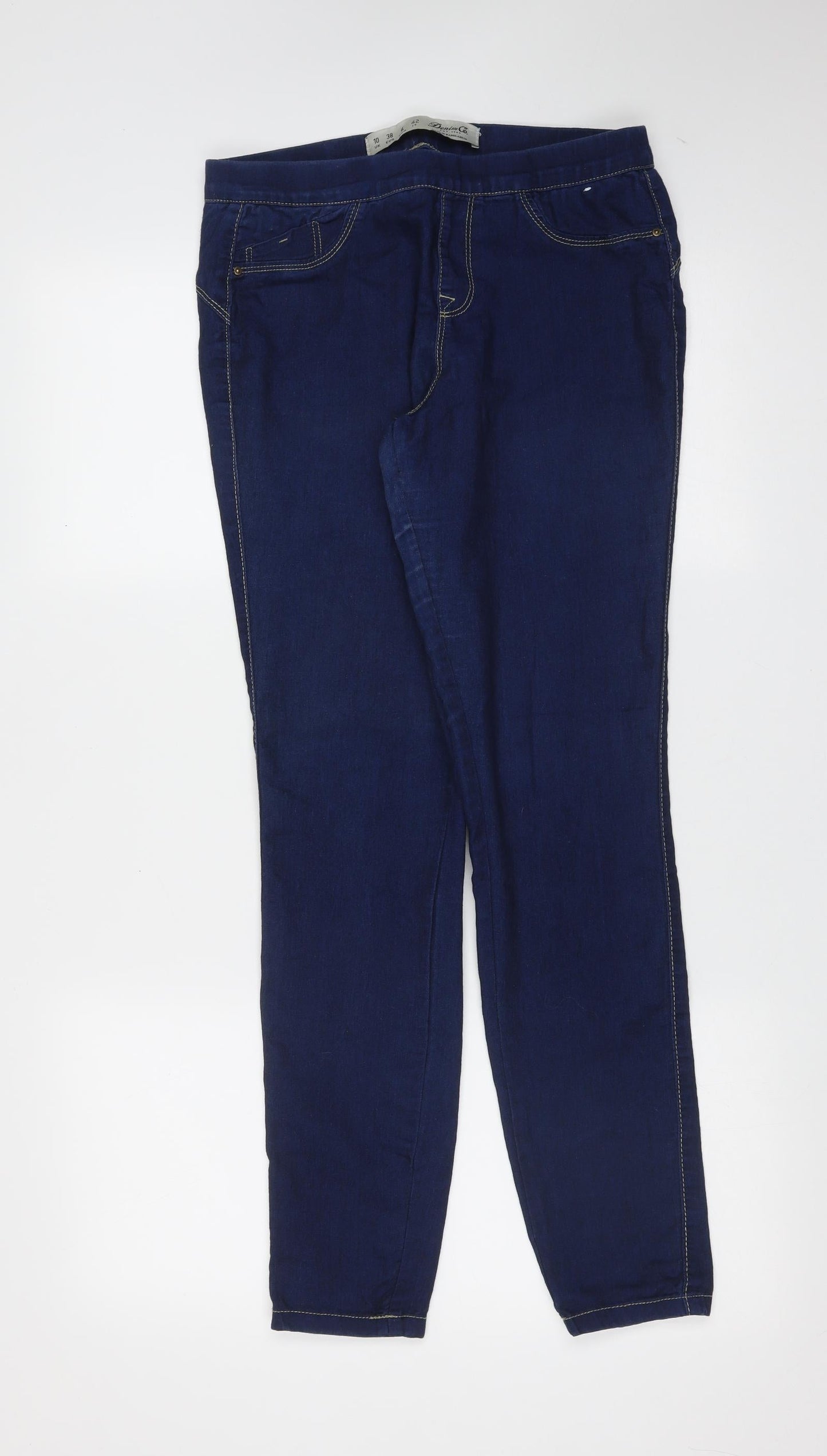 Primark Womens Blue  Cotton Jegging Jeans Size 10 L30 in Extra-Slim