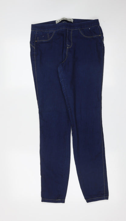 Primark Womens Blue  Cotton Jegging Jeans Size 10 L30 in Extra-Slim