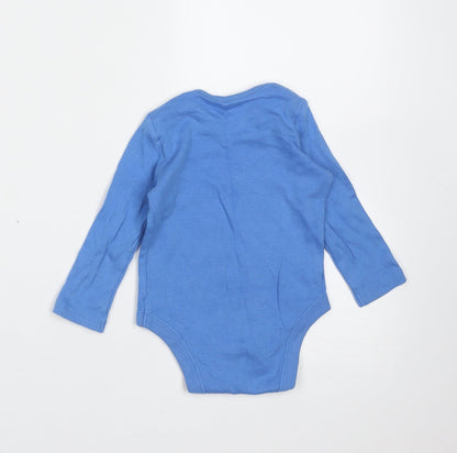 F&F Boys Blue  Cotton Babygrow One-Piece Size 6-9 Months   - born awesome