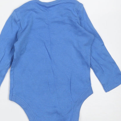 F&F Boys Blue  Cotton Babygrow One-Piece Size 6-9 Months   - born awesome