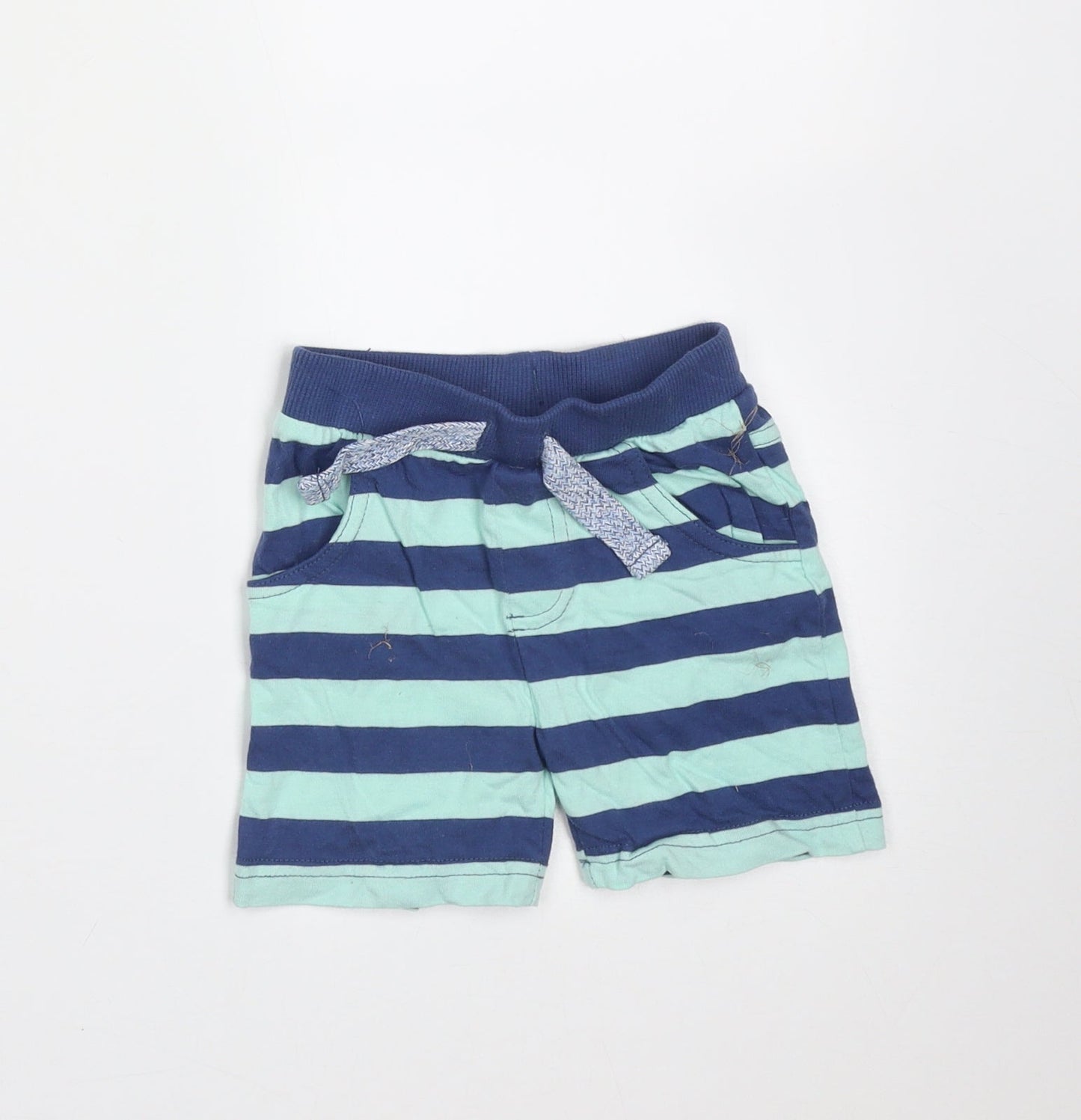 F&F Baby Green Striped Cotton  Trousers Size 3-6 Months   - shorts