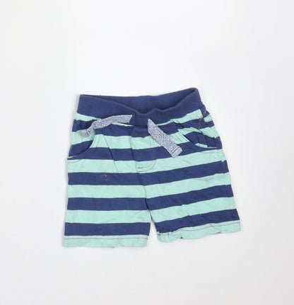 F&F Baby Green Striped Cotton  Trousers Size 3-6 Months   - shorts