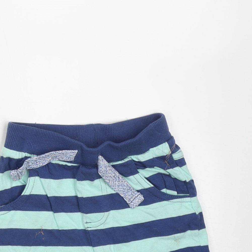 F&F Baby Green Striped Cotton  Trousers Size 3-6 Months   - shorts