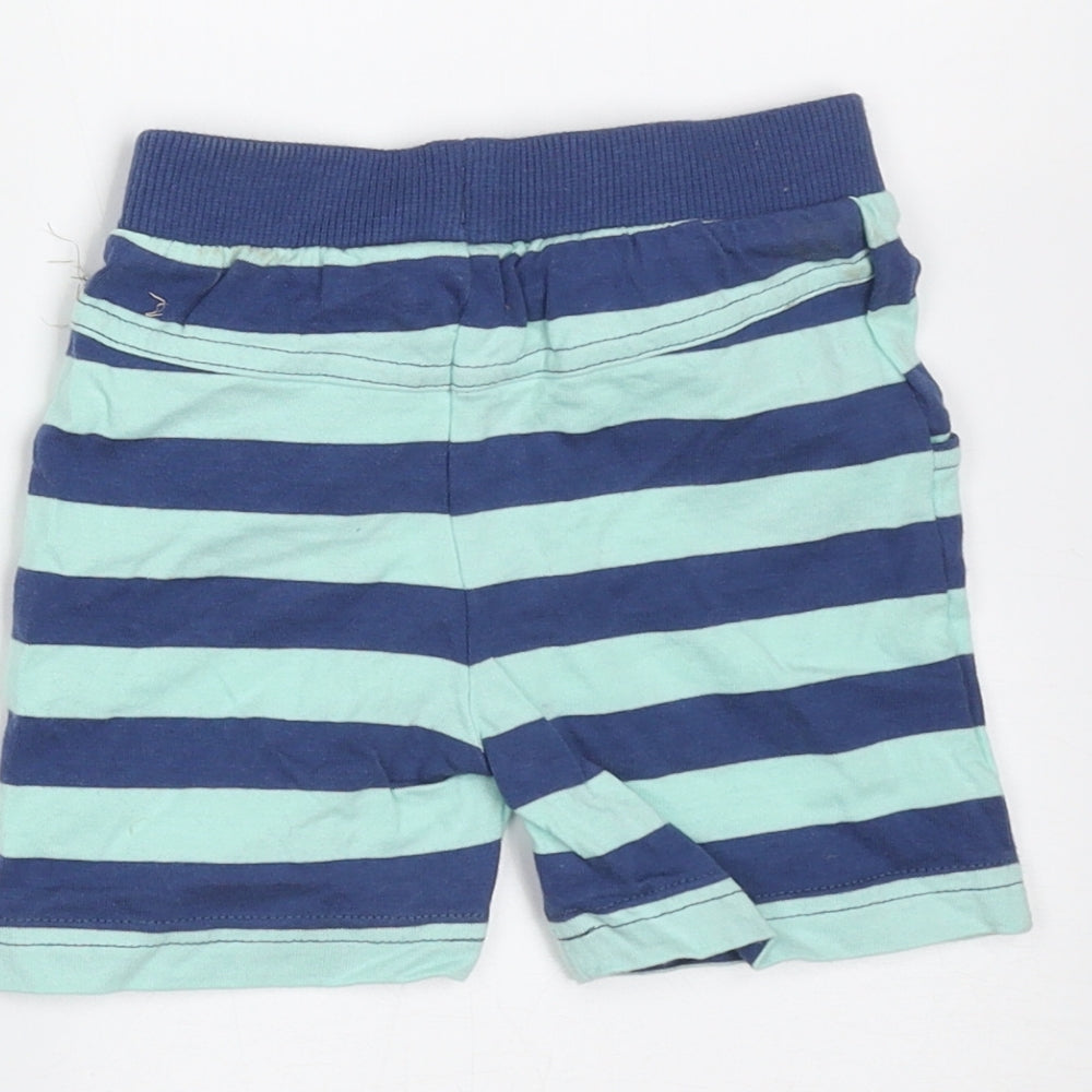 F&F Baby Green Striped Cotton  Trousers Size 3-6 Months   - shorts