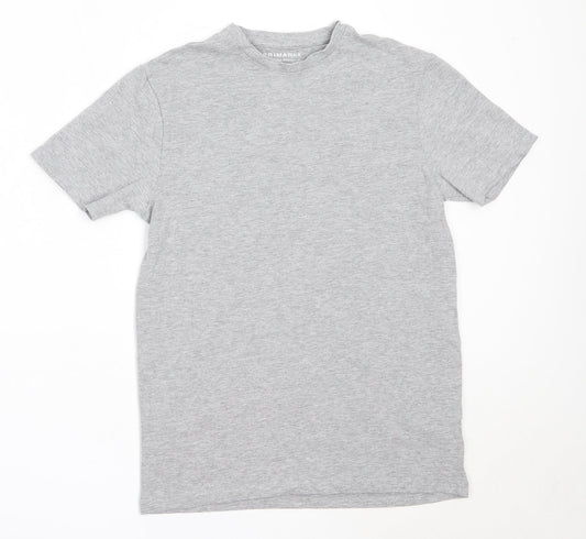 Primark Womens Grey  Cotton Basic T-Shirt Size XS Round Neck