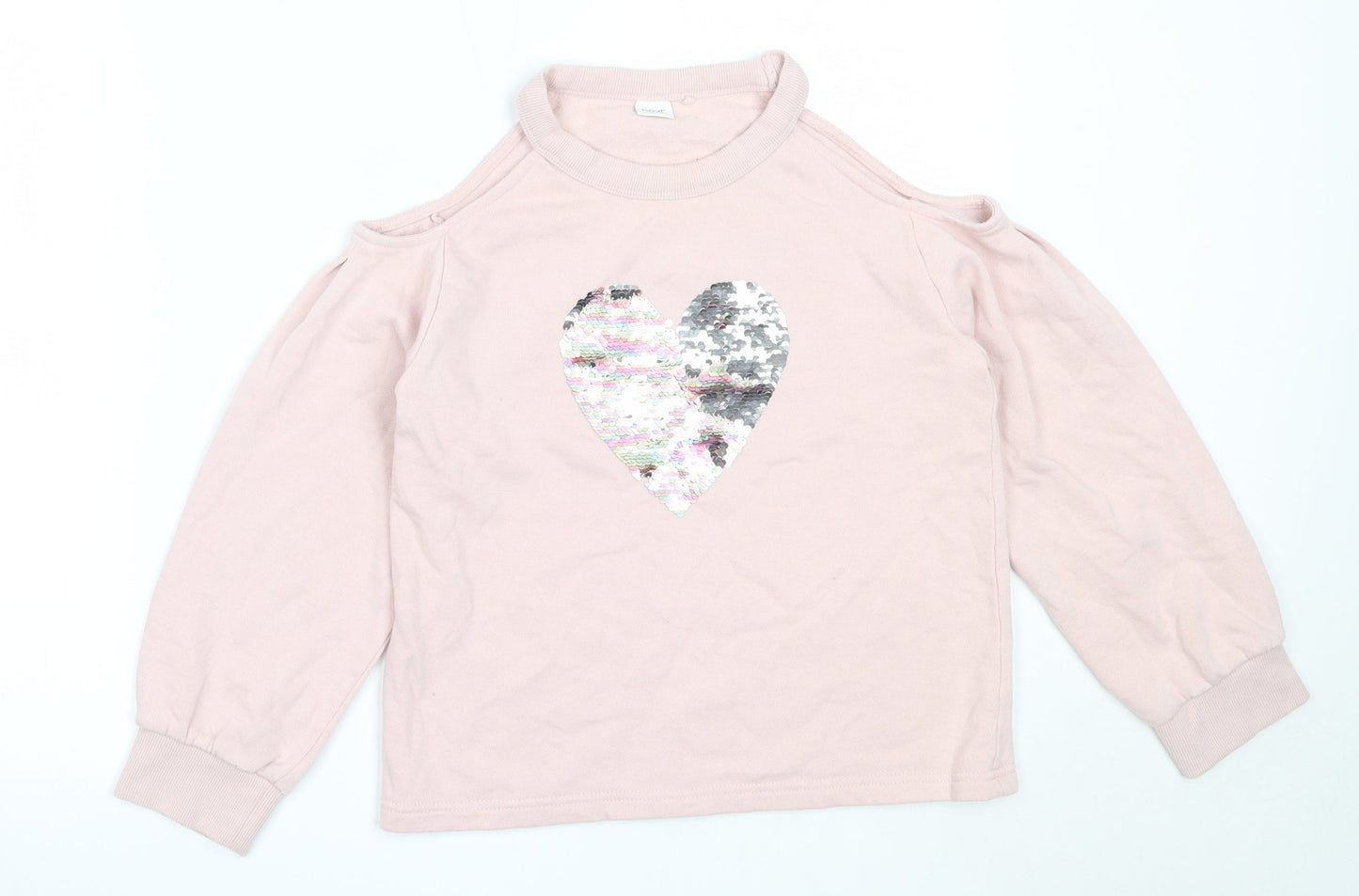 NEXT Girls Pink  Cotton Pullover Sweatshirt Size 11 Years