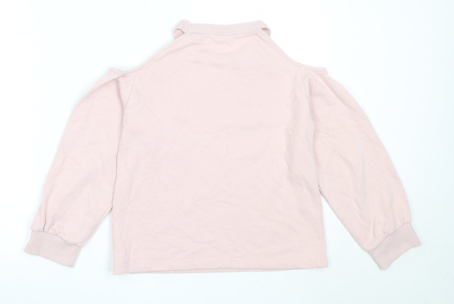 NEXT Girls Pink  Cotton Pullover Sweatshirt Size 11 Years