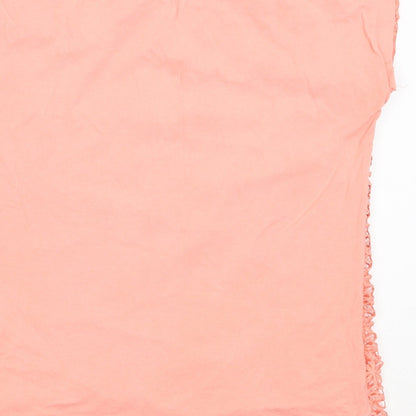 Womens UK Size 12 Peacocks Pink Basic T-Shirt